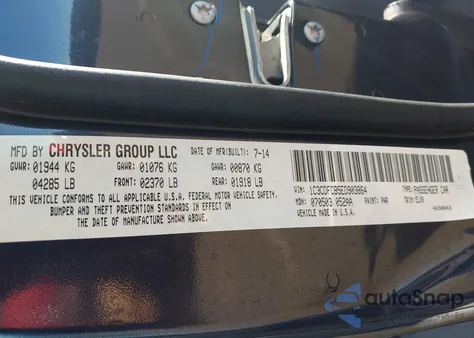 2014 Dodge Dart Limited from USA, damaged, VIN 1C3CDFCB5ED903864